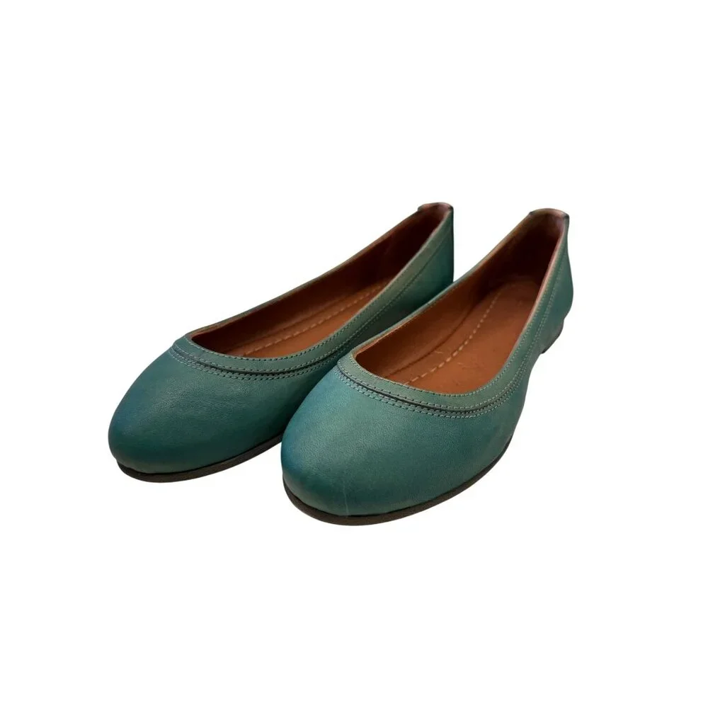 Frye Carson Ballet Flat Size 6 M Turquoise NWB Slip On Flats